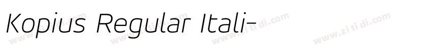Kopius Regular Itali字体转换
